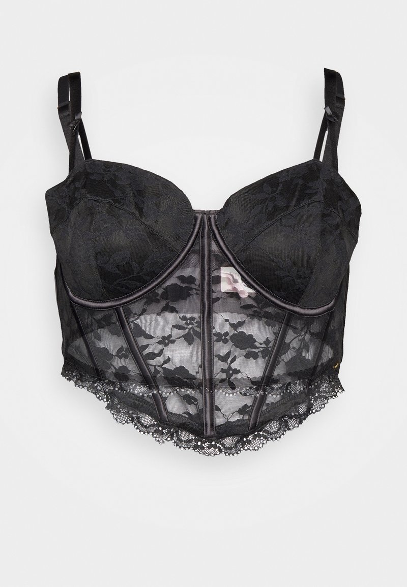 Boux Avenue NOELLA LONGLINE - Modrček s kostjo - black