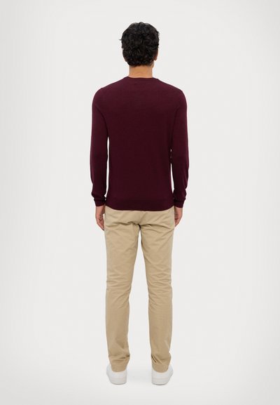 Polo Ralph Lauren SLIM FIT WASHABLE WOOL CREWNECK JUMPER  - Camisola - aged wine heather