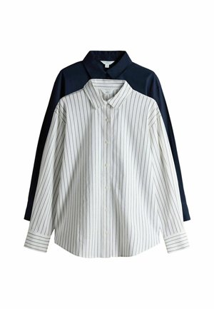 REGULAR FIT - 2 PACK OXFORD  - Blúzka so zapínaním na gombíky - navy blue white stripe