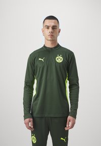 Puma BVB BORUSSIA DORTMUND TRAINING 1/4 ZIP - Sporto klubų atributika - myrtle/yellow alert