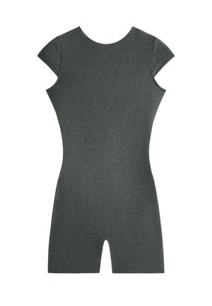 OYSHO, COMFORTLUX MARL OPEN-BACK SHORT JUMPSUIT - Combinaison - dark grey melange