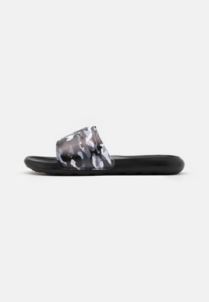 VICTORI ONE SLIDE PRINT - Pantolette flach - black/grey fog/particle grey/white