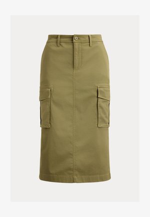 Lauren Ralph Lauren, STRETCH CHINO CARGO PENCIL SKIRT - Jupe crayon - light agave