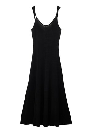 NA-KD, KNITTED TWIST DETAIL MAXI DRESS - Gebreide jurk - black