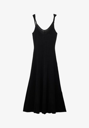 NA-KD, KNITTED TWIST DETAIL MAXI DRESS - Gebreide jurk - black