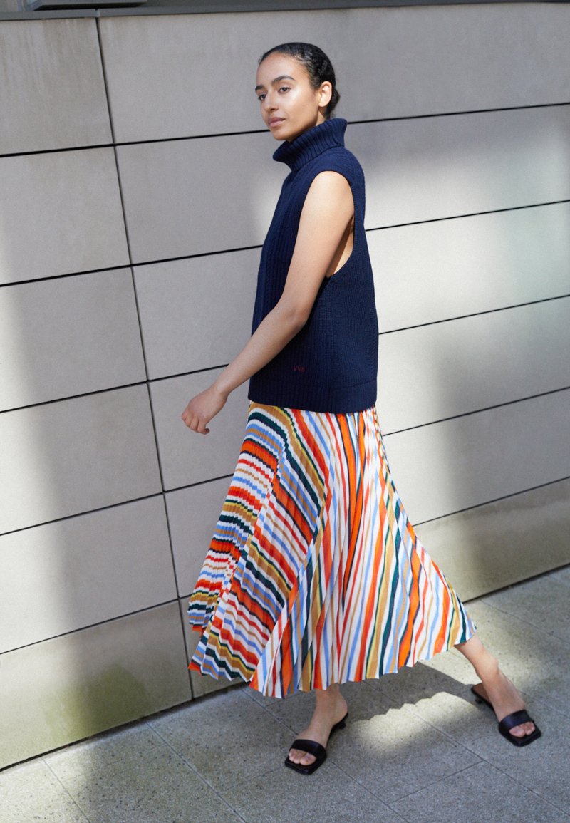 Beckham PLEATED STRIPE SKIRT - Falda plisada multi/multicolor - Zalando.es