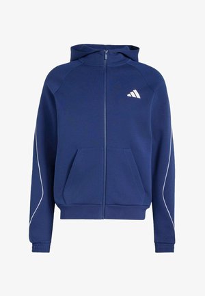 adidas Sportswear, ADIDAS SPORTSWEAR STADIUM SMALL LOGO FULL-ZIP HOODIE - Vetoketjullinen college - dark blue