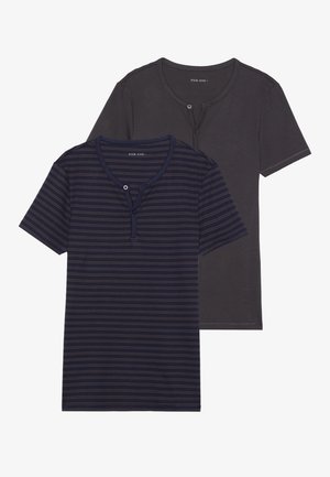 2 PACK - T-shirts med print - navy blazer/forged iron