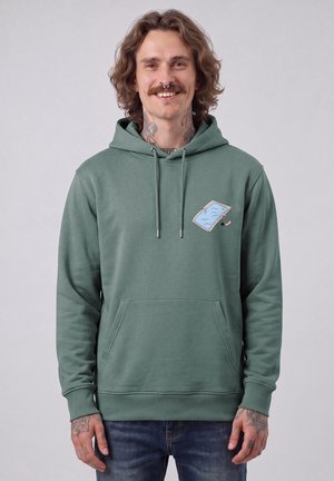 watapparel, SWIMMINGPOOL CHILLING UNISEX - Kapuzenpullover - green bay