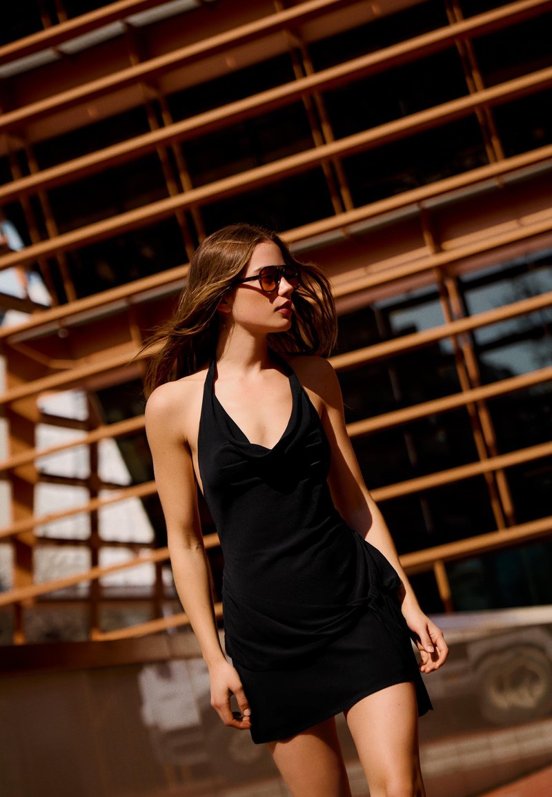 Bershka DRESS - Day dress - black - Zalando.ie Bershka DRESS - Day dress - black - Zalando.ie