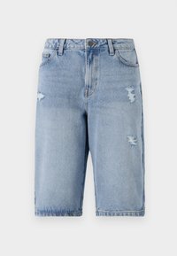 NMWELSIE DESTROY - Džinsiniai šortai - light blue denim