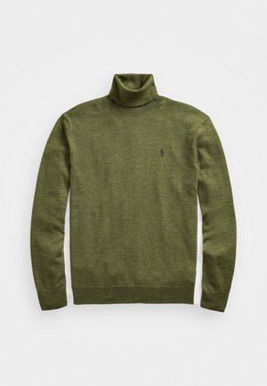 Polo Ralph Lauren WASHABLE WOOL ROLL NECK JUMPER - Jumper - classic olive heather
