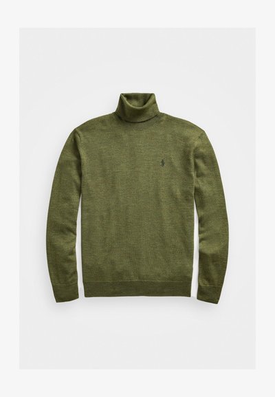 Polo Ralph Lauren WASHABLE WOOL ROLL NECK JUMPER - Πουλόβερ - classic olive heather