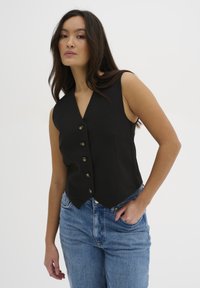 My Essential Wardrobe - YOLAMW - Waistcoat - black Thumbnail Image 1