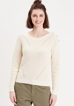 LANGÄRMELIG - Strickpullover - ivoire