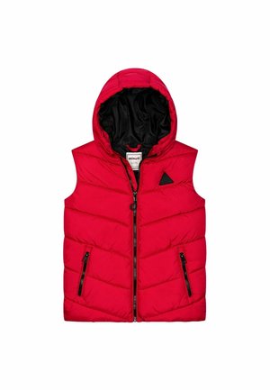 HOODED PUFFER GILET - Veste sans manches - red