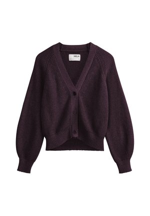 MELA, RIPPSTRICK CARDIGAN BHUMA - Vest - elderberry melange