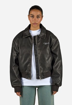 PRENIN JACKET - Műbőr dzseki - black