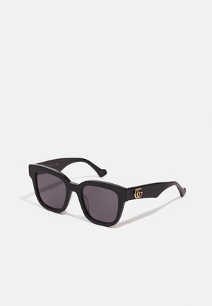 GG CAT-EYE SQUARE SUNGLASSES - Päikeseprillid - black/grey