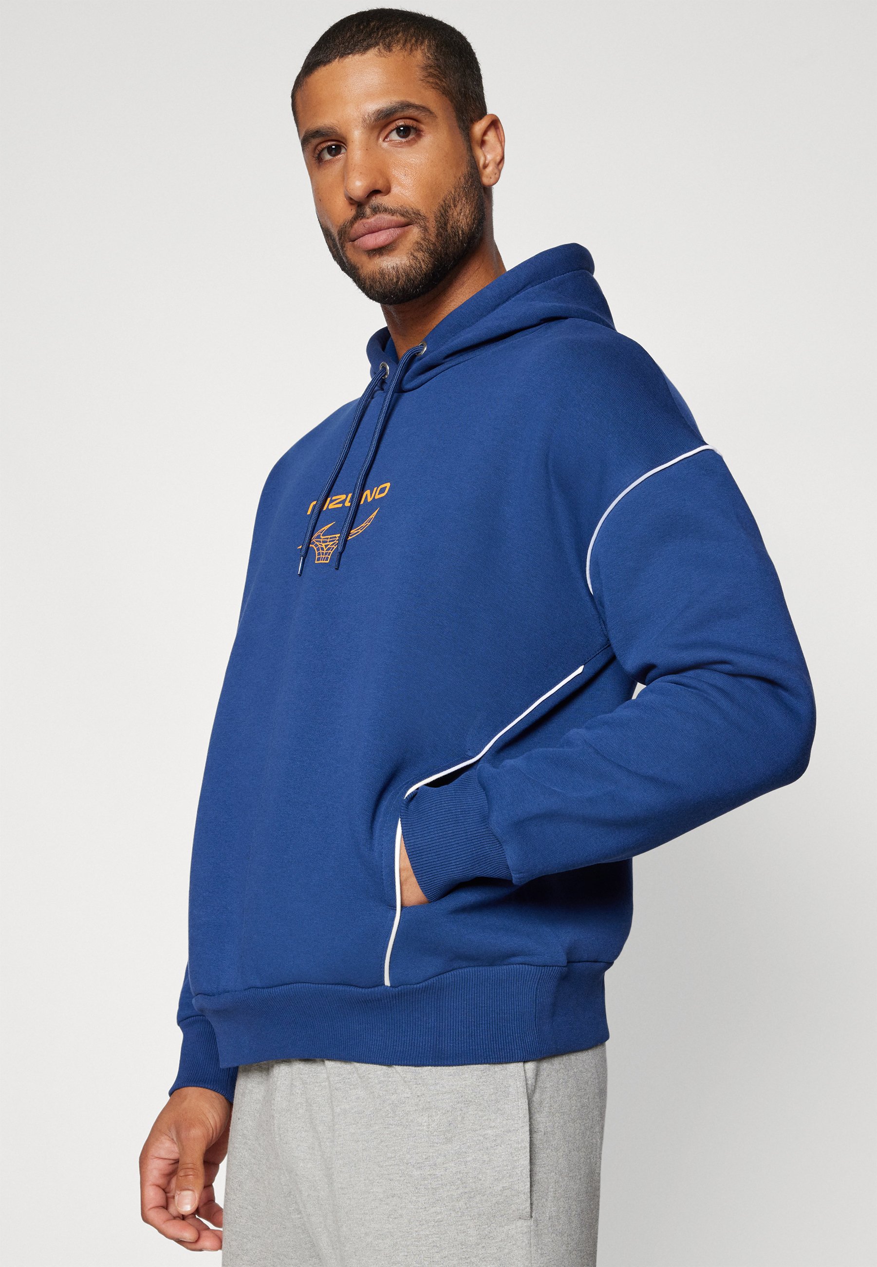Hudiegongzhu 2点 Mizuno ATHLETICS GRAPHIC HOODY - Hoodie - estate blue/blue