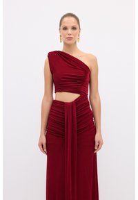 adL OFF THE SHOULDER LONG - Iltapuku - claret red