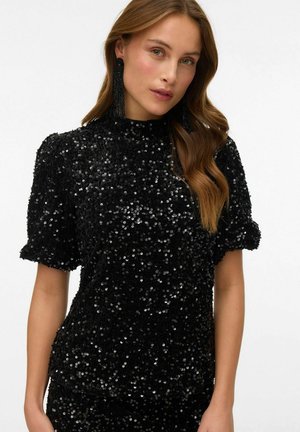 Vero Moda BELLA - T-shirt imprimé - black