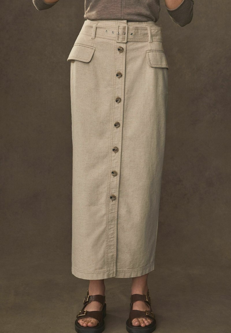 Next PREMIUM BELTED COLUMN  - Maxinederdele - beige