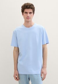 TOM TAILOR MIT STRUKTUR - Paprasti marškinėliai - windsurf blue