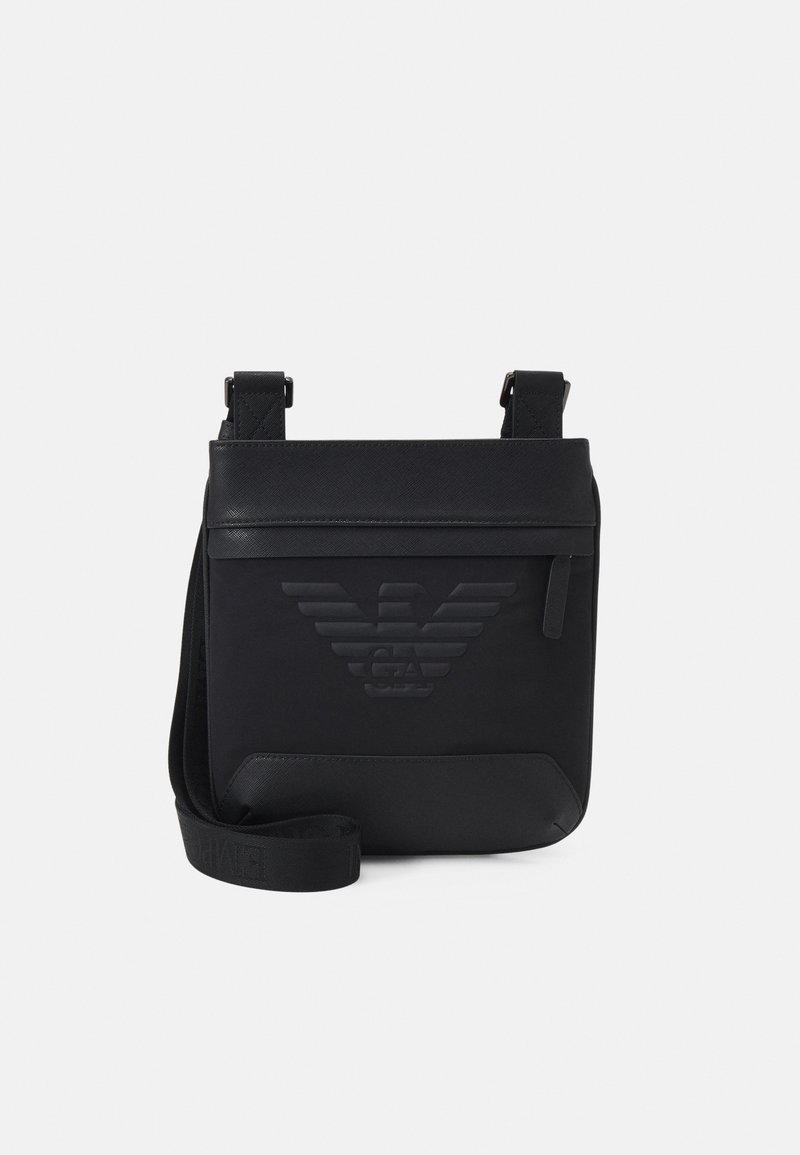 Emporio Armani SMALL FLAT MESSENGER BAG UNISEX Umhängetasche black