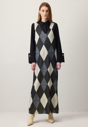 DIAMOND PATTERNED  - Gebreide jurk - black