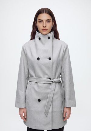ONLY ONLEVIE BELTED COAT - Κλασικό παλτό - medium grey melange