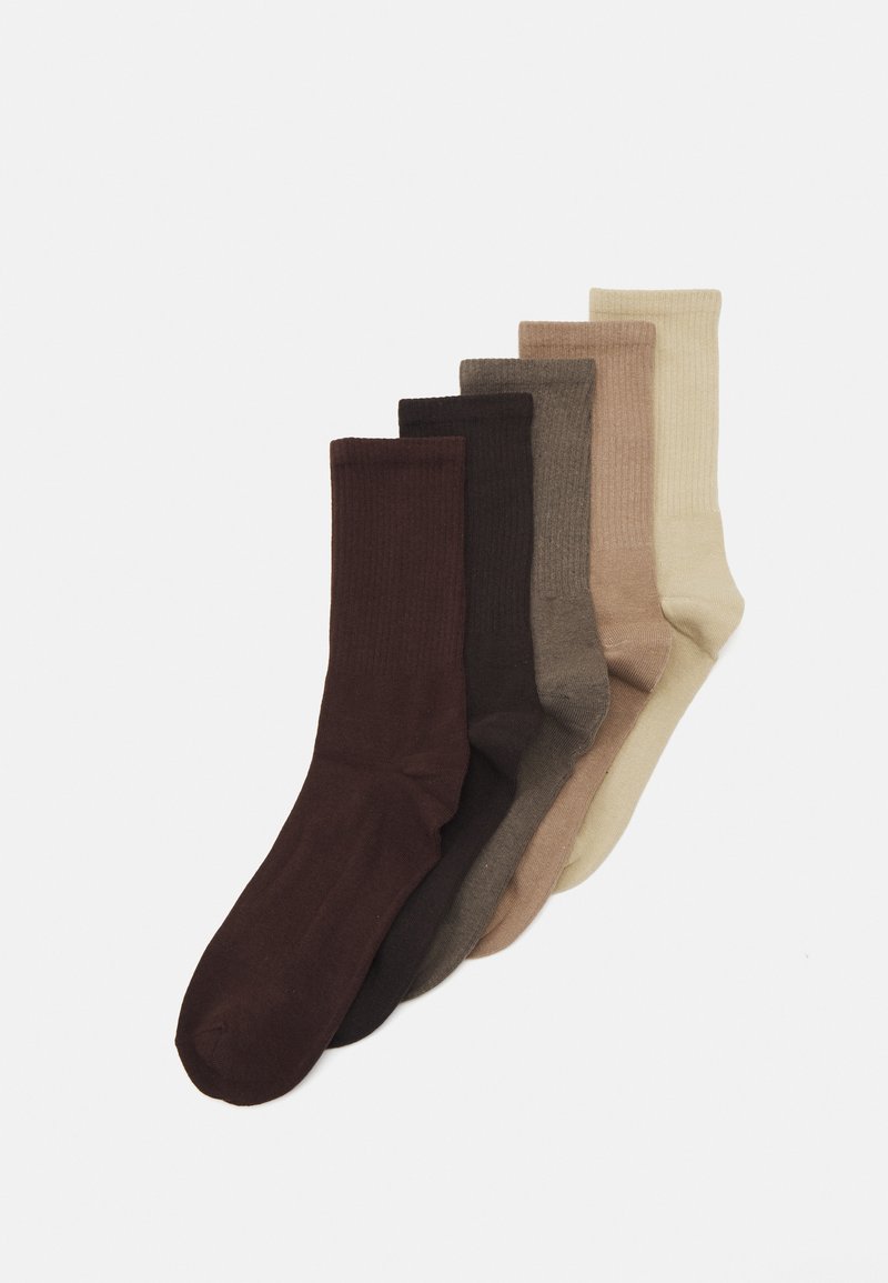 Jack & Jones JACBASIC TENNIS 5 PACK - Strømper - chocolate torte/java/greige/fields of rye