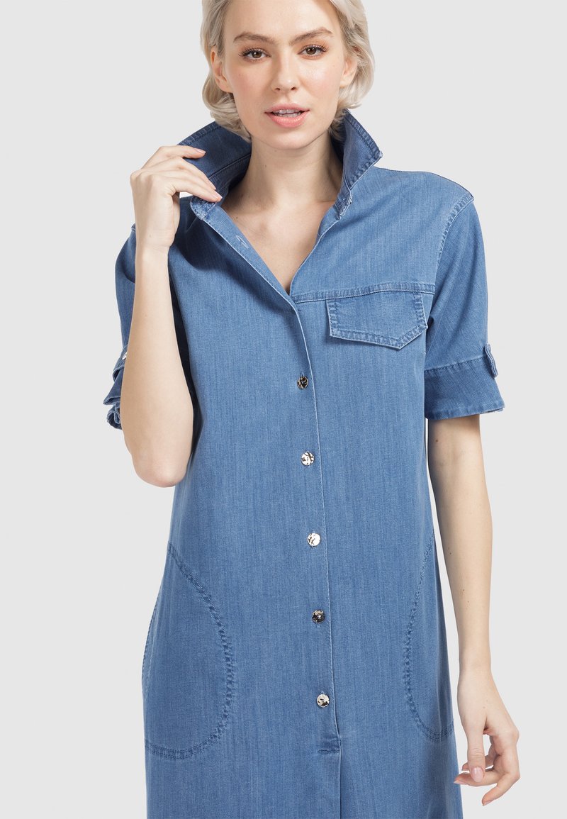 Damen Freizeitkleider | HELMIDGE Maxikleid blau - GO79833 Damen Freizeitkleider | HELMIDGE Maxikleid blau - GO79833