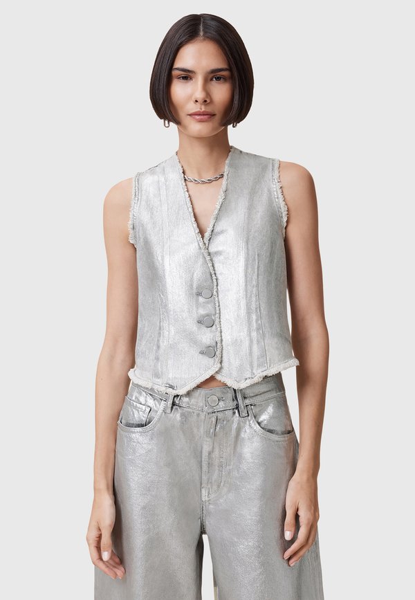 ANDREA - Weste - metallic silver