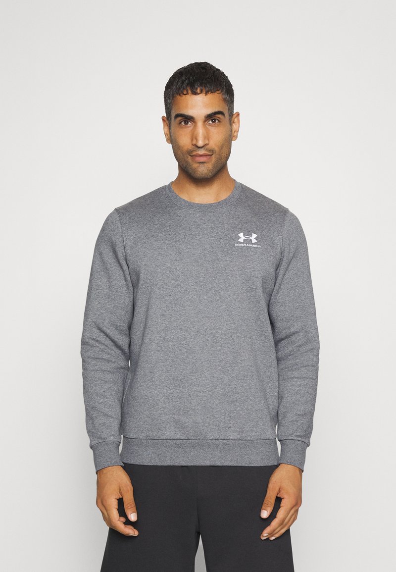 Under Armour - ESSENTIAL CREW - Sweatshirt - pitch gray medium heather/white, Forstørre