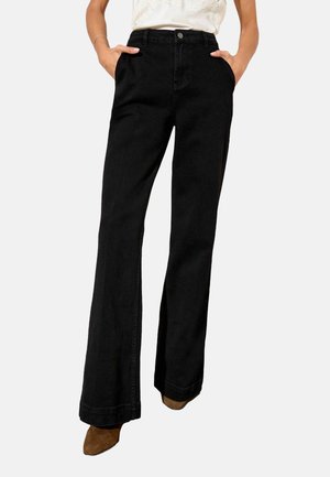 PETITE  POCKET TAILORED  - Wide leg - washed black