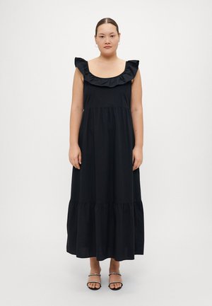 VMCJARLOTTE RUFFLE ANCLE DRESS - Maxi dress - black