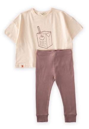 SET - Leggings - Trousers - sand
