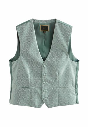 Next LEAF REGULAR FIT - Gilet de costume - sage green