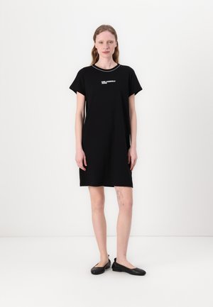 DRAPEY TEE DRESS - Vestido ligero - black