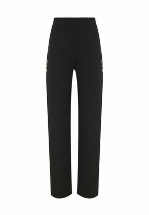 Long Tall Sally LEOPARD PRINT STRIPE - Trousers - black