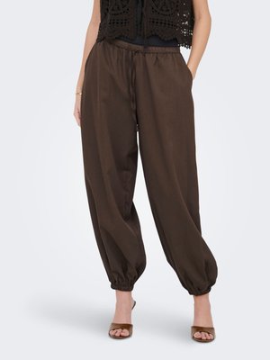 JDY JDYPALOMA MW LOOSE EXP - Pantaloni - dark earth