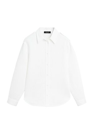 Massimo Dutti, FLOWING OVERSIZE DENIM SHIRT WITH BELT 05103803 - Camicia - white