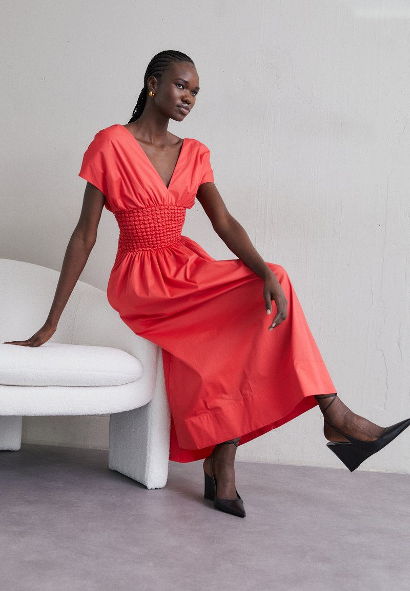 STAUD JACKSON DRESS Cocktail dress / Party dress hibiscus/red