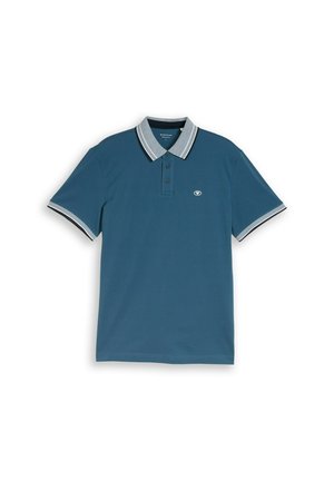 TOM TAILOR, PRINTED POLO - Polo - real teal blue
