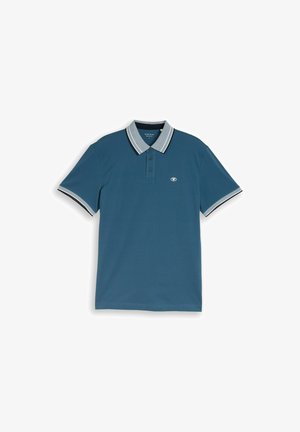 TOM TAILOR, PRINTED POLO - Polo - real teal blue