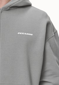 Pegador LOGO OVERSIZED JACKET - Felpa con zip - washed cool grey/white gum
