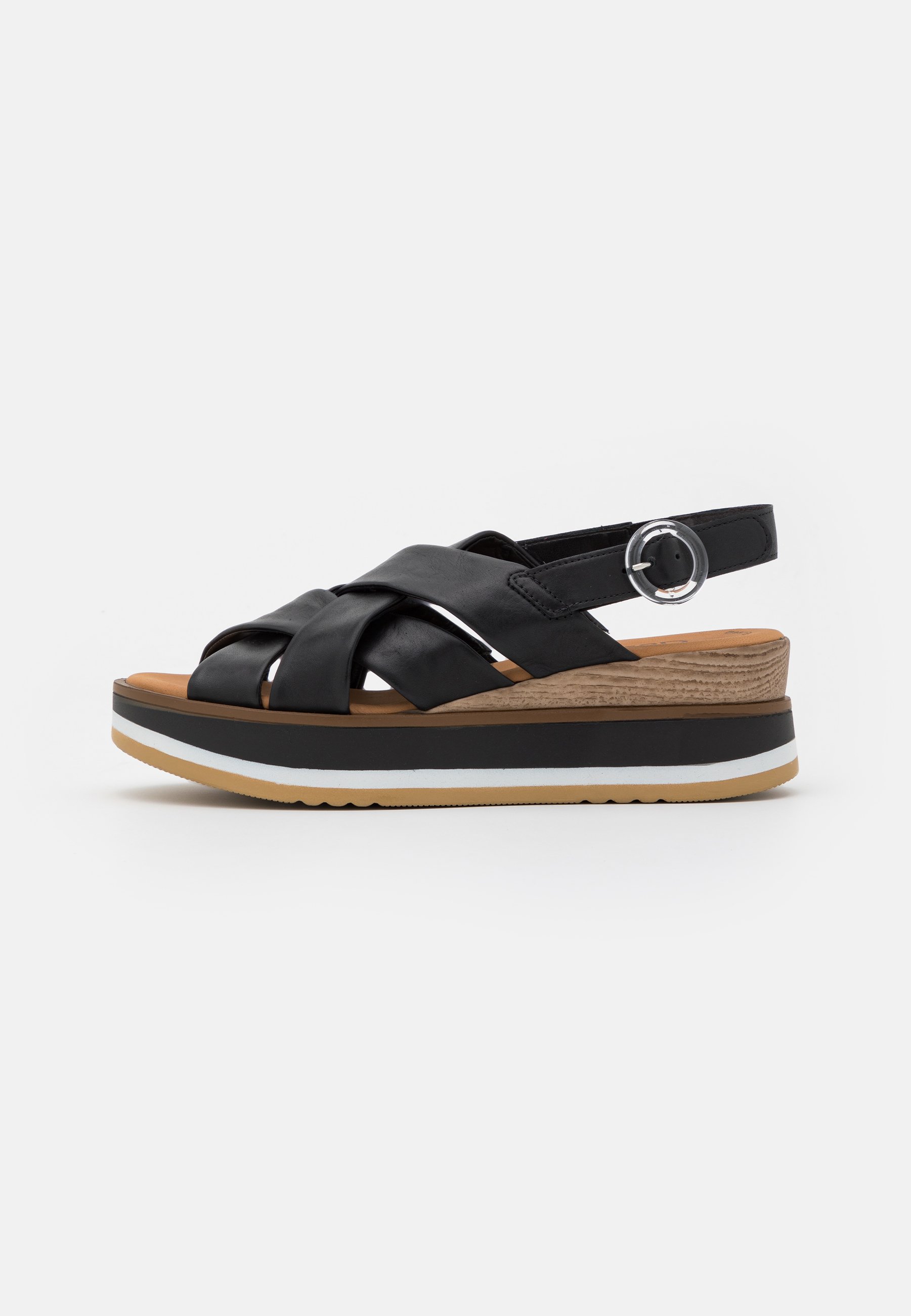 Gabor Sandalen met plateauzool - schwarz/zwart - Zalando.nl