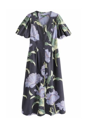 BUTTON DOWN PUFF SLEEVE - Kreklkleita - kew collection navy floral