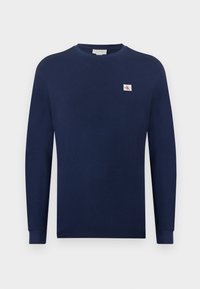 WAFFLE BADGE CREW TEE - Trui - maritime blue